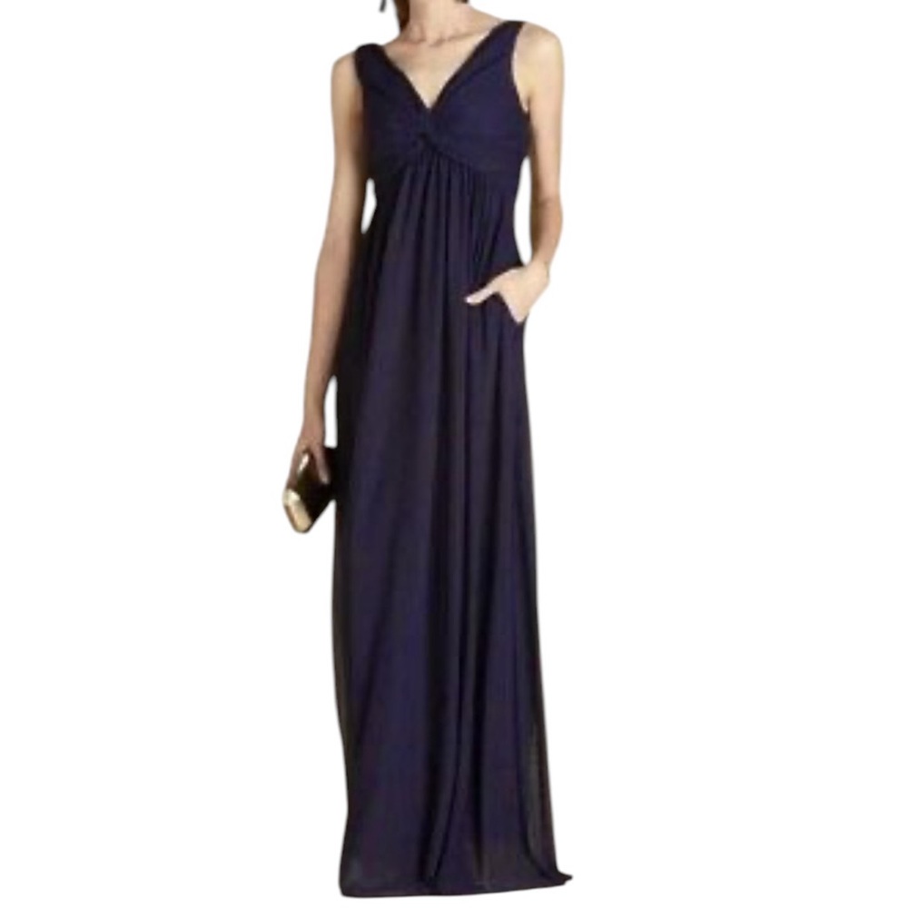 Birdy Grey Lianna Navy Blue Bridesmaid Dress Size Medium Maternity Friendly